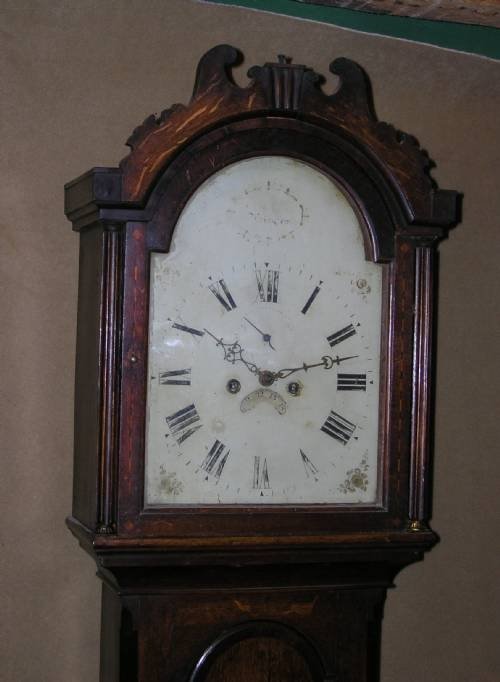 fig 1. Early 19th Cent Oak 8 Day Longcase Clock